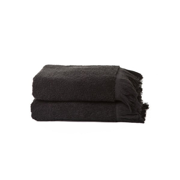 Комплект от 2 черни кърпи от чист памук Casa Di Bassi - Casa Di Bassi