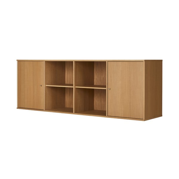 Нисък висящ скрин от декор от дъб  в естествен цвят 176x61 cm Mistral – Hammel Furniture-image-1