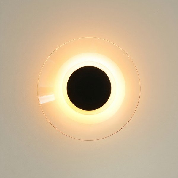 Черна LED стенна лампа 
от акрилно стъкло
 ø 28 cm ASTRO – Thoro-image-4