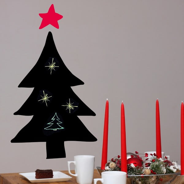 Samolepka Christmas tree blackboard 65x58 cm