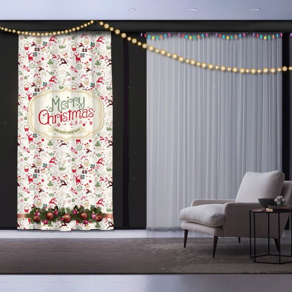 Коледна завеса Merry Christmas Chaos, 140 x 260 cm - Unknown