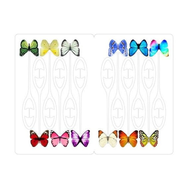 Комплект от 12 стъклени маркера за пеперуди - Kikkerland