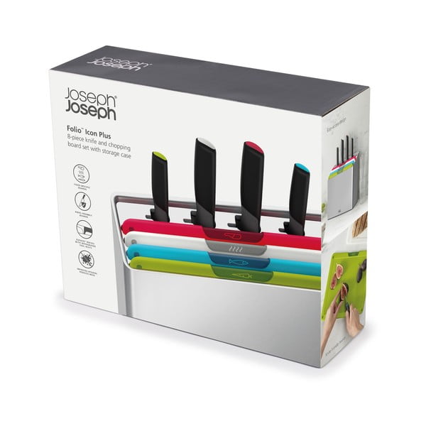 Комплект дъски за рязане и ножове с поставка 10x32 cm Folio Icon Plus – Joseph Joseph-image-4