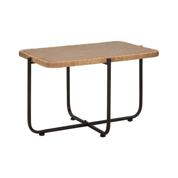 Черна/естествена ратанова масичка за кафе 55x75 cm Cebu – Mauro Ferretti