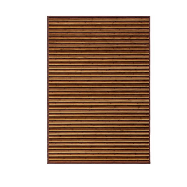 Бамбуков килим в кафяво и цвят горчица 140x200 cm – Casa Selección