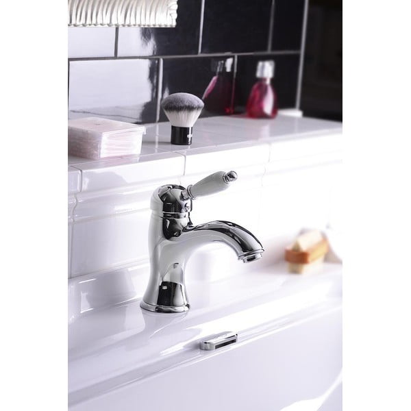 Стояща батерия за мивка в сребрист цвят Kirké White – Sapho-image-1