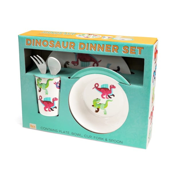 Детски комплект от за хранене 5 бр. Baby Dinos – Rex London-image-2