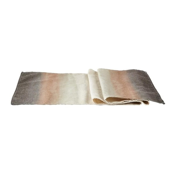 Сива покривка за маса с пясъчножълти детайли , 140 x 40 cm - Villa Collection