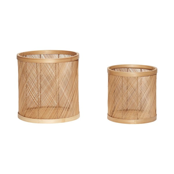 Комплект от 2 бамбукови кошници за съхранение Crismo - Hübsch