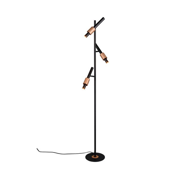 LED подова лампа в черен и бронзов цвят (височина 150 cm) Ikaris – Trio Select-image-1