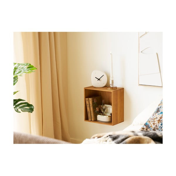 На няколко нива стенен рафт от масивен дъб в естествен цвят 18 cm Townsville – House Nordic-image-3