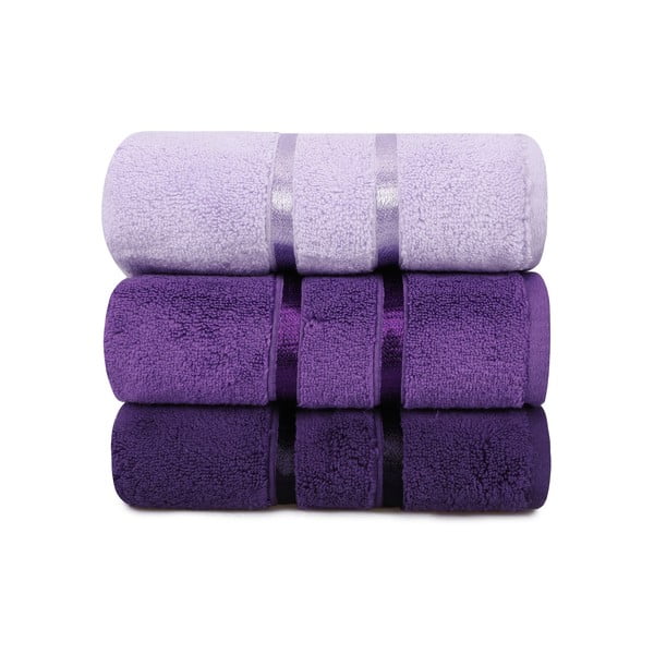 Комплект от 3 лилави памучни кърпи Hobby , 50 x 90 cm Dolce - Foutastic
