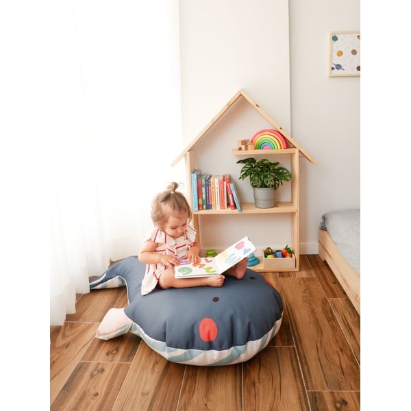 Сив детски чувал за сядане Whale - The Wild Hug-image-2