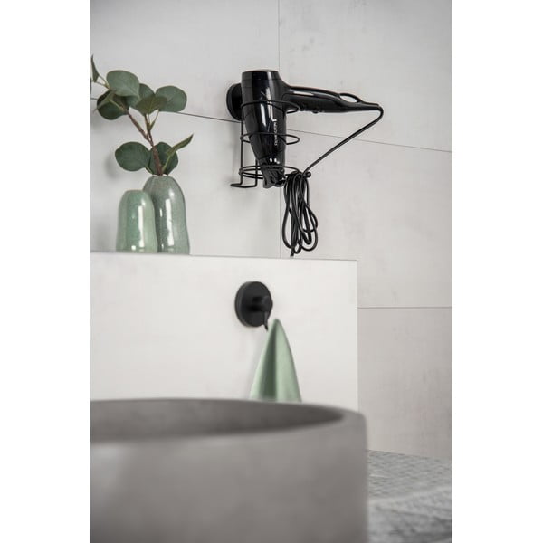 Черен държач за сешоар за стена Vacuum-Loc® Milazzo - Wenko-image-1