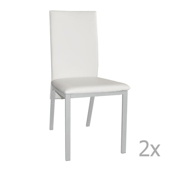 Sada 2 bílých jídelních židlí 13Casa Edera