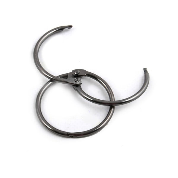 Матово черно пръстени за душ завеси в комплект от 12 бр. Ringo Small – Spirella-image-3