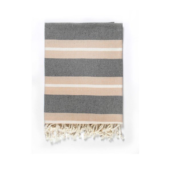 Бежово-сива хавлиена кърпа Kate Louise Cotton Collection Line Beige Grey, 100 x 180 cm-image-3