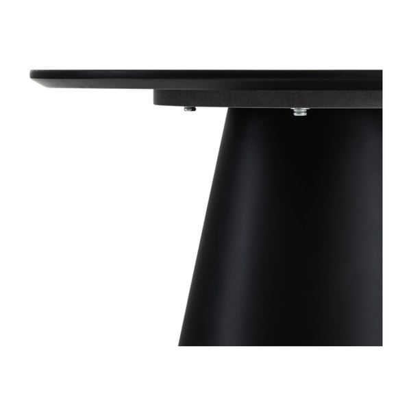 Черна/тъмносива масичка за кафе с плот от имитация на мрамор ø 60 cm Tango – Furnhouse-image-1