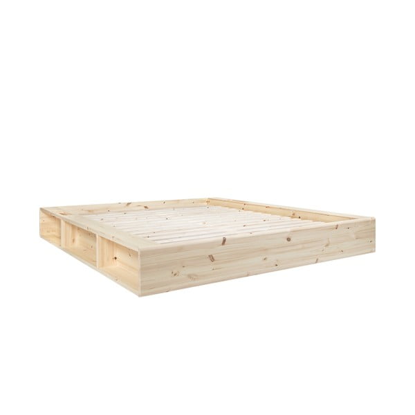 Двойно легло от борова дървесина с решетка 180x200 cm Ziggy - Karup Design