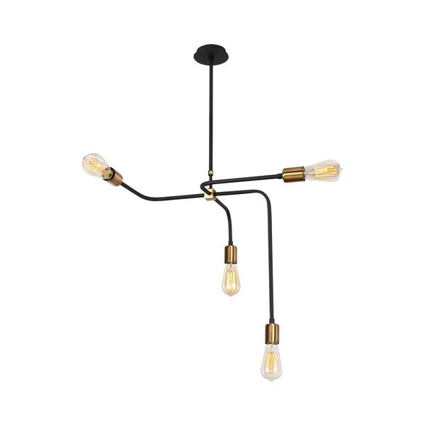Черно метално висящо осветително тяло Opviq lights Iris - Opviq lights-image-3
