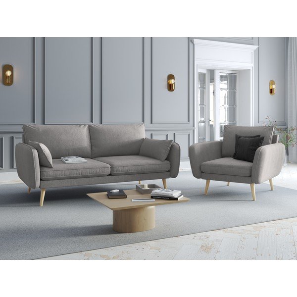Сив фотьойл Lento - Kooko Home-image-1