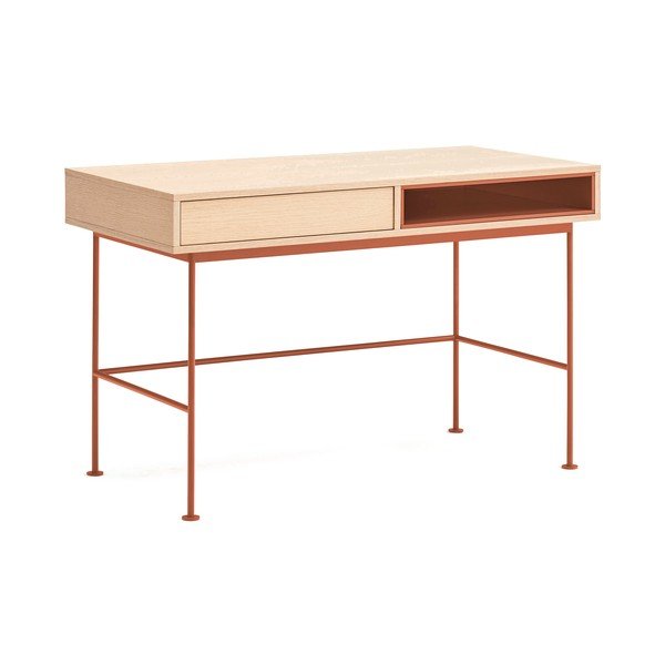 Работна маса с дъбов плот 60x120 cm Yoko – Teulat-image-2