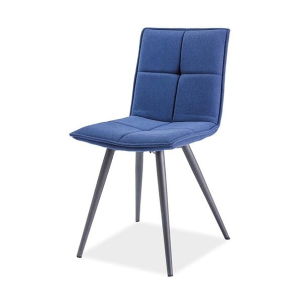 Tmavě modrá polstrovaná jídelní židle Signal Dario