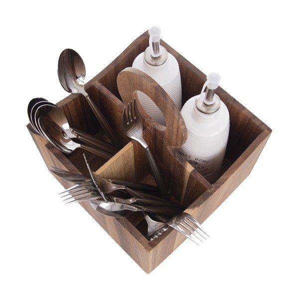 Дървена поставка за кухненски прибори Wooden - Orion-image-3