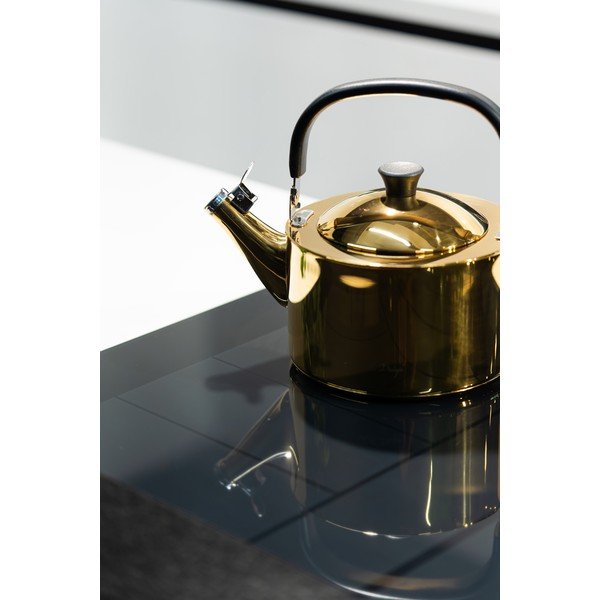 Лъскаво златист чайник от неръждаема стомана 1,5 l Diamante – Vialli Design-image-1