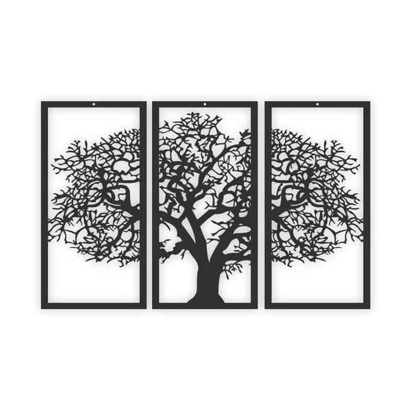Черно 3 парчета Solid Tree Wall Art - Evila Originals