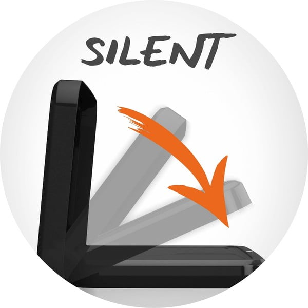 Сив кош за боклук с педали от рециклирана пластмаса 40 л Paso - Rotho-image-2