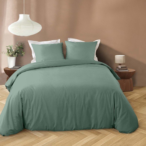 Зелено двойно /удължено 3 части спално бельо от микрофибър 240x220 cm Liam – douceur d'intérieur
