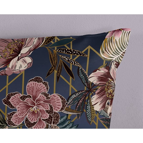 Тъмносиньо двойно удължено спално бельо от микрофибър 200x220 cm Jos – Good Morning-image-3