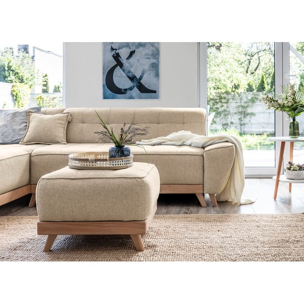 Бежова табуретка за крака Dazzling Daisy - Miuform-image-4