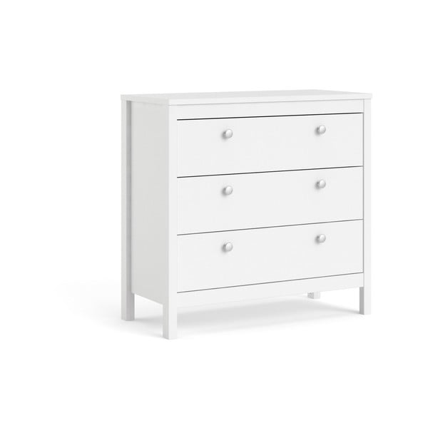 Бял нисък скрин 82x80 cm Madrid – Tvilum-image-3