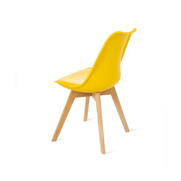 Комплект от 2 жълти стола с букови крака Retro - Bonami Essentials-image-4