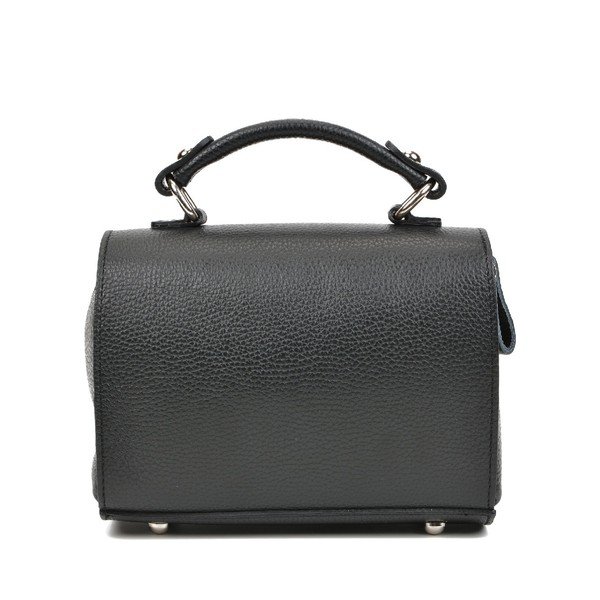 Черна кожена чанта Chiara - Mangotti Bags-image-3