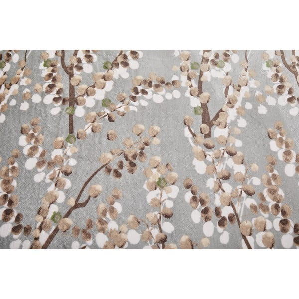 Сиво единично  спално бельо от микроплюш 140x200 cm Branches – My House-image-4