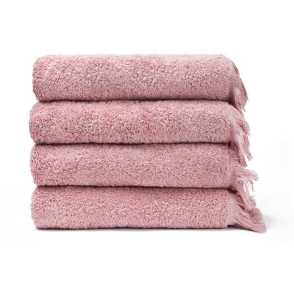 Sada 4 růžových bavlněných ručníků Casa Di Bassi Bath, 50x90 cm