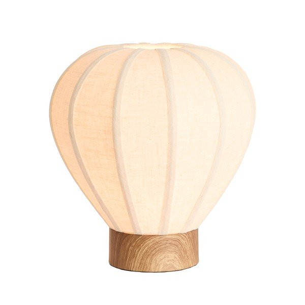 Кремава метална настолна лампа с текстилен абажур (височина 36 cm) Kyzo – Light & Living-image-1