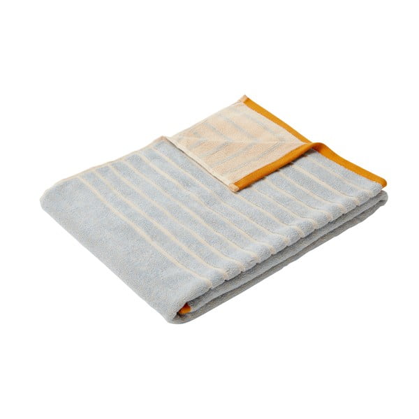 Синьо-оранжева памучна кърпа за баня Dora, 70 x 140 cm - Hübsch