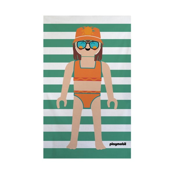 Зелена памучна плажна кърпа от тери 75x140 cm Summer Girl – Playmobil