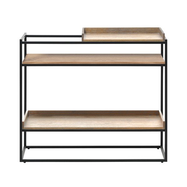 Конзолна маса в черен и естествен цвят 38x90 cm Rivoli – Unique Furniture