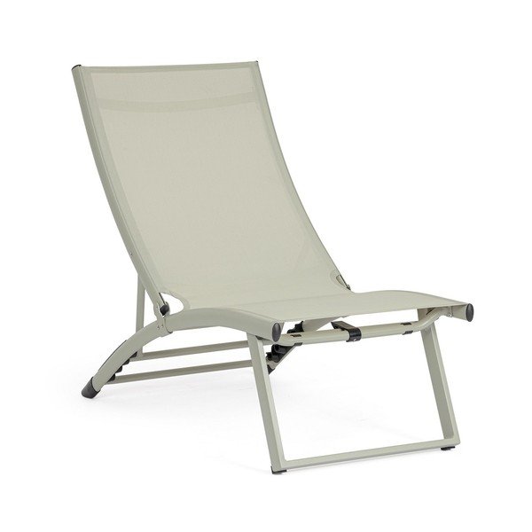 Кафяво-сив градински шезлонг метален Taylor – Bizzotto