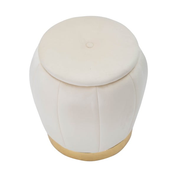 Табуретка от кремаво кадифе Paris - Mauro Ferretti-image-2