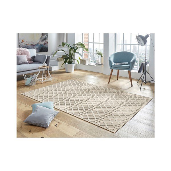 Кремав килим от вискоза , 160 x 230 cm Caine - Mint Rugs-image-1