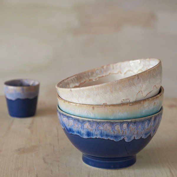 Сини керамични купички в комплект от 4 части ø 15 cm Latte - Costa Nova-image-2