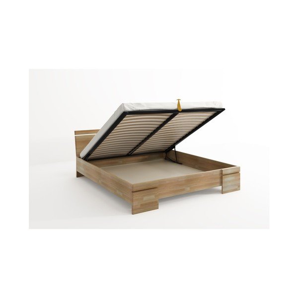 Dvoulůžková postel z bukového dřeva s úložným prostorem SKANDICA Sparta Maxi, 140 x 200 cm-image-4