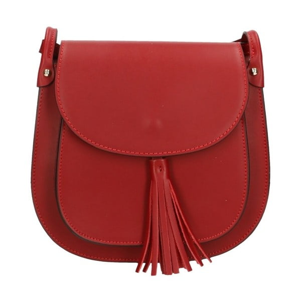 Тъмночервена кожена чанта Kara - Roberto Buono