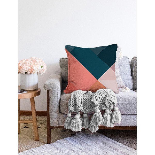Калъфка за възглавница от памучна смес "Триъгълници", 55 x 55 cm - Minimalist Cushion Covers-image-2
